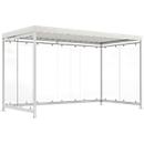 Abri extérieur Köln K4 l/b WSM, l. 4195 x P 2165 x H 2510 mm, transparent H 2360, en kit ou entièrement monté, gris-blanc