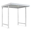 Abri extérieur Leipzig, utilisable d'un côté, unité de base, l. 2250 x P 2200 mm, galvanisé