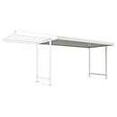 Abri extérieur modèle Leipzig, utilisable d'un côté, unité d'extension, P 2200 mm, l. 4300 mm, blanc gris
