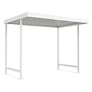 Abri extérieur modèle Leipzig, utilisable d'un côté, unité de base, P 2200 mm, l. 2870 mm, blanc gris