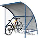 Abrigo para bicicletas modelo Bamber, chapa corrugada, L 2040 mm