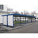 Abrigo para bicicletas modelo Leipzig, dois lados, unidade base, L 2250 mm