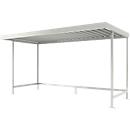 Abrigo para bicicletas modelo Leipzig, um lado, unidade base, P 1600 mm, L 4300 mm