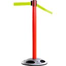 Absperrpfosten RS-Guidesystems GLA 25, rot, Gurt neongelb, 2 Stück
