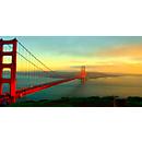 Acoustic picture, landscape format, W 800 x H 1600 mm, sound absorption class A, 2-ply, polyester fleece & aluminum, motif bridge