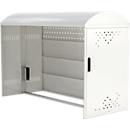 Additional set with side wall for BikeBox 1 B bike rack with domed roof, traffic white RAL 9016