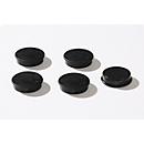 adhesive magnets, Ø 30 mm, adhesive force approx. 700 g, 5 pieces, black