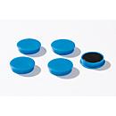 adhesive magnets, Ø 30 mm, adhesive force approx. 700 g, 5 pieces, blue
