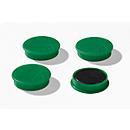 adhesive magnets, Ø 40 mm, adhesive force approx. 1200 g, 4 pieces, green