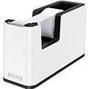 Adhesive tape dispenser Leitz WOW, ergonomic, for adhesive tape rolls with W 19 mm x L 33 m, incl. adhesive tape, recyclable ABS plastic, white/black
