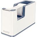 Adhesive tape dispenser Leitz WOW, ergonomic, for adhesive tape rolls with W 19 mm x L 33 m, incl. adhesive tape, recyclable ABS plastic, white/grey