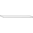 Afdekplaat, B 2004 x D 400 mm, notenhoutpatroon