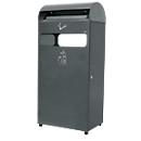 Afvalbak-combinatie met asbak, Asbak 4,7 liter, Afvalbak 48 liter,