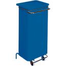 Afvalbak Conticolor, met pedaal, inhoud 110 liter, blauw
