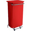 Afvalbak Conticolor, met pedaal, inhoud 110 liter, rood