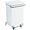Afvalbak Conticolor, met pedaal, inhoud 70 liter, wit