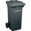 Afvalbak PRO 120 WAVE - verrijdbaar - 120 L - zwartgrijs
