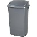Afvalbak Vepa Bins, inhoud 50 l, met deksel, rechthoekig, L 315 x B 400 x H 680 mm, kunststof, grijs
