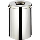 Afvalverzamelaar 15 l zelfblussend, romp rvs/deksel rvs