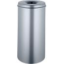 Afvalverzamelaar 50 l, zelfblussend, romp zilver/deksel zilver