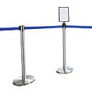 Afzetpaal, 2 stuks + bord, blauw