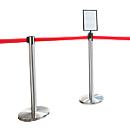 Afzetpaal, 2 stuks + bord, rood