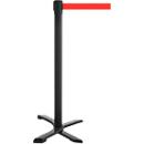 Afzetpaal GLA 10, L 350 x B 350 x H 1000 mm, met kruisvoet, trekband 4 m, zwart