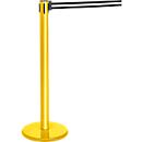 Afzetpaal met trekband geel, trekband zwart/wit