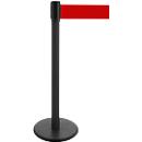 Afzetpaal met trekband GLA 29, zwart, trekband rood