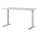 Agenda bureau, mechanisch in hoogte verstelbaar, B 1200 x D 800 x H 680-910 mm, lichtgrijs/zilver