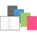 Agenda semainier Korsch Colour 2025, 160 pages, vue d'ensemble de la semaine, couverture souple, L 110 x H 155 mm, vert