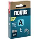 Agrafes Novus de type A, longueur 6 mm, fil d'acier, 1 800 pièces