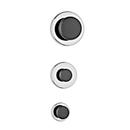 aimant Maul, rond, avec bouton de préhension, 38 x P 24 mm, force d'adhérence jusqu'à 5 kg, acier &amp; plastique, argent clair, 1 pce