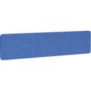 Akoestische bureauscherm AKUSTIX Vario, geluidsabsorptieklasse B, dikte 18 mm, zonder klemmen, B 1800 x H 400 mm, PET-vilt, blauw