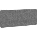 Akoestische scheidingswand AKUSTIX Vario, geluidsabsorptieklasse B, dikte 18 mm, zonder beugels, B 1600 x H 600 mm, PET-vilt, grijs