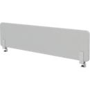 Akoestische scheidingswand met adapter, 30 mm dik, B 1600 x H 400 mm, lichtgrijs