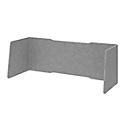 Akoestische scheidingswand, voor 1800 mm brede bureaus, geluidsabsorptieklasse C, kabelgeleiding, B 1740 x D 650 x H 605 mm, geluidsabsorberend vlies, grijs gemoffeld