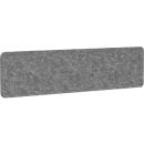 Akoestische tafelafscheiding AKUSTIX Vario, geluidsabsorptieklasse B, dikte 18 mm, zonder klemmen, B 1600 x H 400 mm, PET-vilt, grijs
