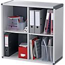 Aktenregal, grau-anthrazit, 4 Fächer, B 790 x T 330 x H 778