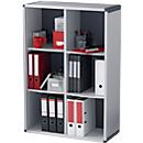Aktenregal, grau-anthrazit, 6 Fächer, B 790 x T 330 x H 1148