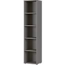 Aktenregal Porto, 4 Einlegeböden, 5 OH, B 450 x T 400 x H 1970 mm, graphit