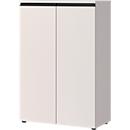 Aktenschrank Aalborg, 2 Türen, 2 Fachböden, Möbelgleiter, melaminharzbeschichtet, B 810 x T 400 x H 1200 mm, kaschmir