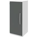 Aktenschrank BARI, 3 OH, 2 Böden, Türanschlag links, B 427 x T 430 x H 1117 mm, weiss/anthrazit