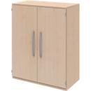Aktenschrank BARI, 3 Ordnerhöhen, 2 Böden, B 819 x T 430 x H 1117 mm, Ahorn-Dekor