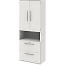 Aktenschrank BARI, 6 OH, 2 Türen, 2 Hängeregister, Zentralverriegelung, B 819 x T 430 x H 2174 mm, weiß