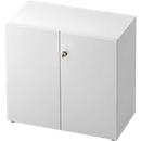 Aktenschrank TOPAS LINE, 2 Ordnerhöhen, Türen abschließbar, weiß/weiß