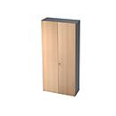 Aktenschrank TOPAS LINE, 6 Ordnerhöhen, B 1000 mm, graphit/Eiche