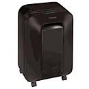 Aktenvernichter Fellowes® Microshred LX 201, Mikropartikelschnitt 2 x 12 mm, P-5, 22 l, 12 Blatt Schnittleistung, mit Rollen, schwarz