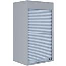 Aktos L rolluikkast, 2 dossierhoogtes, afsluitbaar, beugelgreep, B 500 x D 400 x H 930 mm, hout, grijs