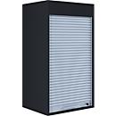 Aktos L rolluikkast, 2 dossierhoogtes, afsluitbaar, beugelgreep, B 500 x D 400 x H 930 mm, hout, zwart